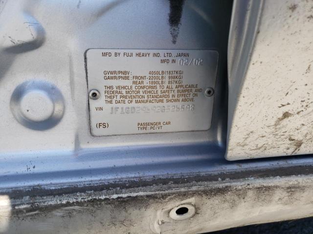Photo 10 from auction – 2002 SUBARU IMPREZA WR with VIN JF1GD29692G526598