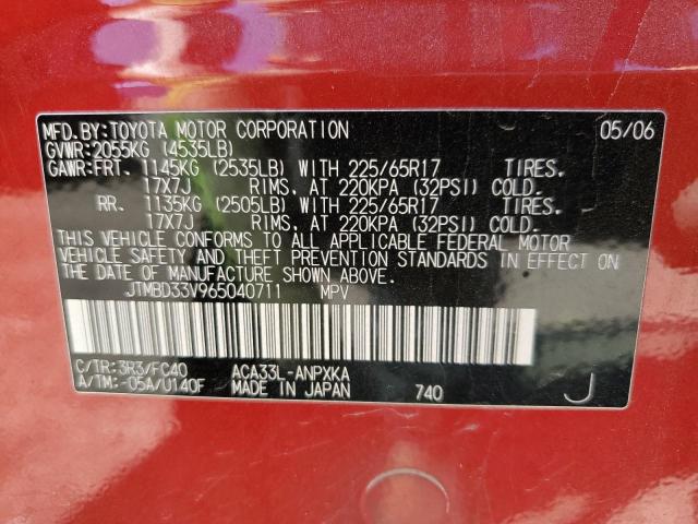Photo 10 from auction – 2006 TOYOTA RAV4 with VIN JTMBD33V965040711