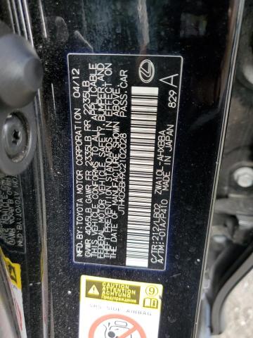 Photo 10 from auction – 2012 LEXUS CT200H with VIN JTHKD5BH9C2102028