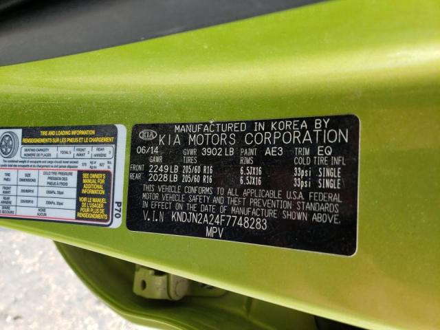 Photo 10 from auction – 2015 KIA SOUL with VIN KNDJN2A24F7748283