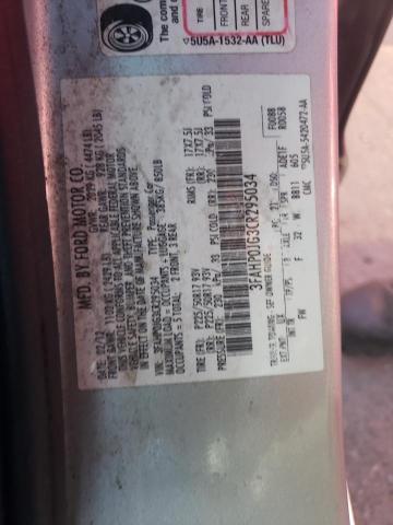 Photo 10 from auction – 2012 FORD FUSION SEL with VIN 3FAHP0JG3CR295034