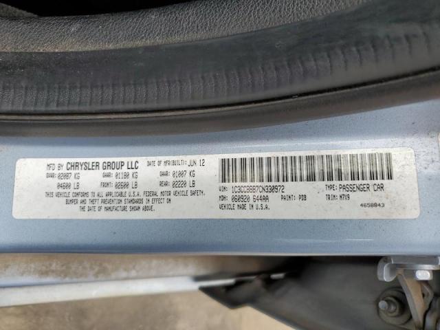 Photo 10 from auction – 2012 CHRYSLER 200 TOURIN with VIN 1C3CCBBB7CN330972