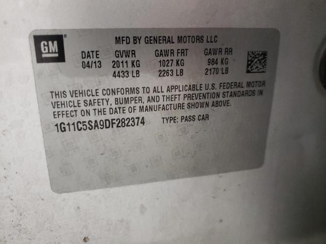 Photo 10 from auction – 2013 CHEVROLET MALIBU 1LT with VIN 1G11C5SA9DF282374