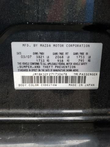 Photo 10 from auction – 2007 MAZDA 3 I with VIN JM1BK32F271730678