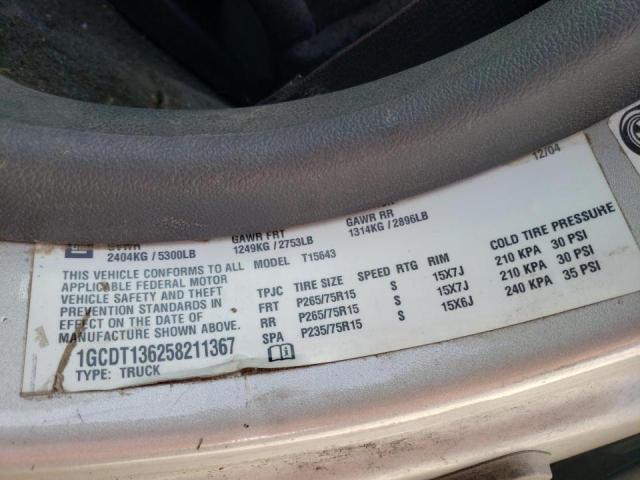 Photo 10 from auction – 2005 CHEVROLET COLORADO with VIN 1GCDT136258211367