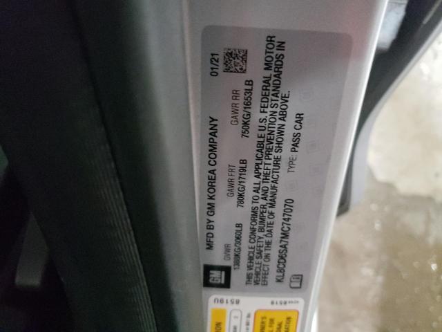 Photo 10 from auction – 2021 CHEVROLET SPARK 1LT with VIN KL8CD6SA7MC747070