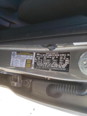 Photo 10 from auction – 2011 KIA SORENTO BA with VIN 5XYKTCA14BG022699