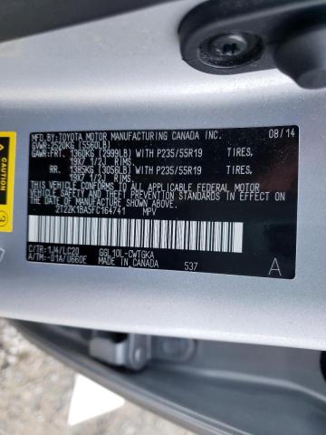 Photo 10 from auction – 2015 LEXUS RX 350 with VIN 2T2ZK1BA5FC164741