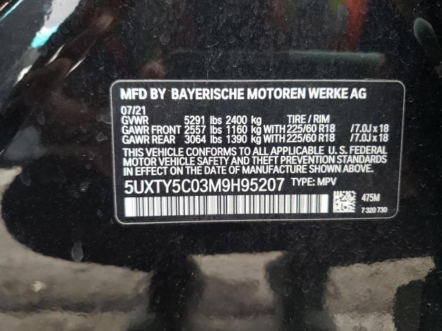 Photo 10 from auction – 2021 BMW X3 XDRIVE3 with VIN 5UXTY5C03M9H95207