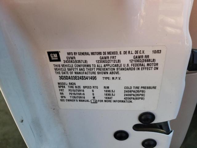 Photo 10 from auction – 2004 BUICK RENDEZVOUS with VIN 3G5DA03E24S541496