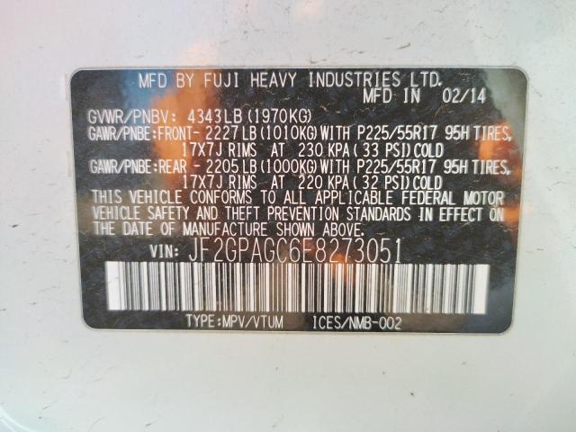 Photo 10 from auction – 2014 SUBARU XV CROSSTR with VIN JF2GPAGC6E8273051