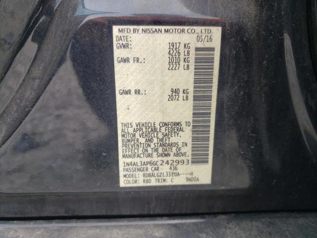 Photo 10 from auction – 2016 NISSAN ALTIMA 2.5 with VIN 1N4AL3AP6GC242993