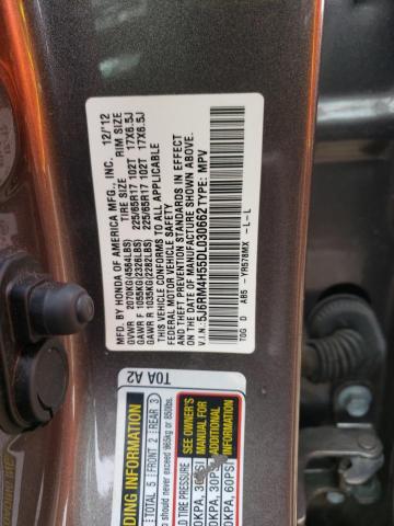 Photo 10 from auction – 2013 HONDA CR-V EX with VIN 5J6RM4H55DL030662
