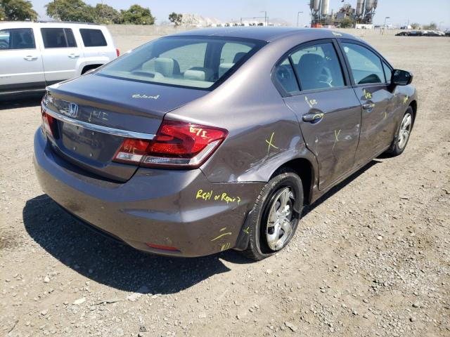 Photo 4 from auction – 2014 HONDA CIVIC LX with VIN 19XFB2F54EE205502