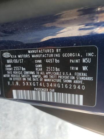 Photo 10 from auction – 2017 KIA OPTIMA with VIN 5XXGT4L34HG162940