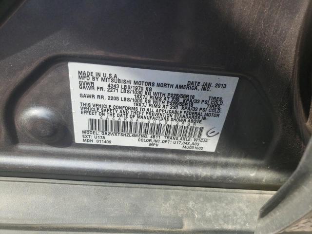 Photo 10 from auction – 2013 MITSUBISHI OUTLANDER with VIN 4A4AR3AU2DE013685