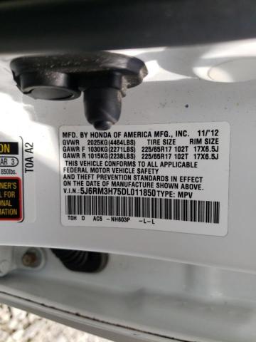 Photo 10 from auction – 2013 HONDA CR-V EXL with VIN 5J6RM3H75DL011850