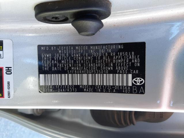 Photo 10 from auction – 2016 TOYOTA COROLLA L with VIN 5YFBURHE0GP535010