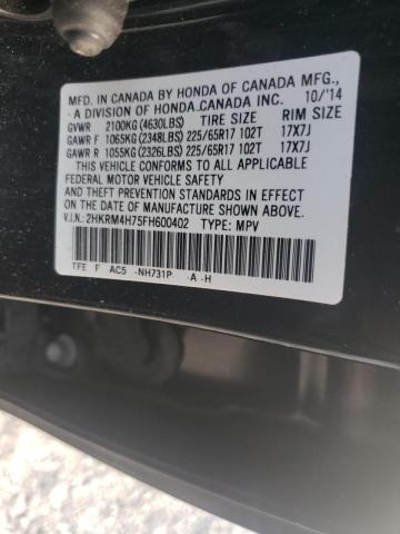 Photo 10 from auction – 2015 HONDA CR-V EXL with VIN 2HKRM4H75FH600402