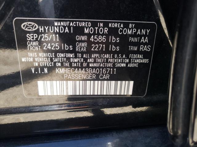 Photo 10 from auction – 2011 HYUNDAI SONATA HYB with VIN KMHEC4A43BA016711