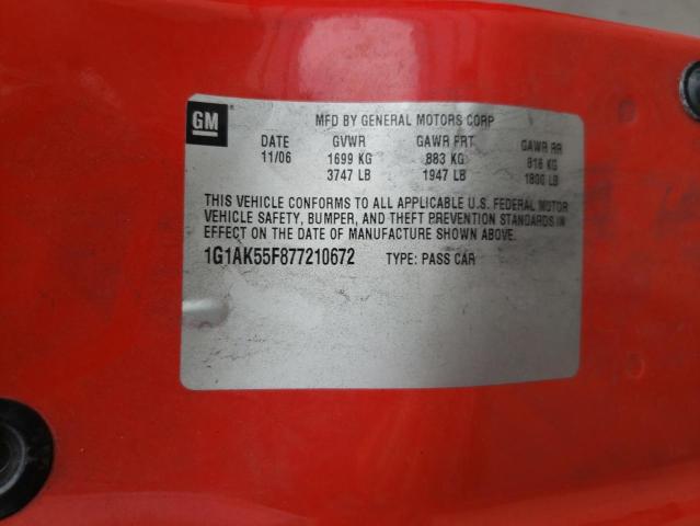 Photo 10 from auction – 2007 CHEVROLET COBALT LS with VIN 1G1AK55F877210672