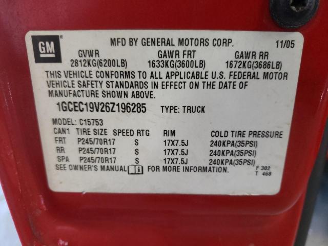 Photo 10 from auction – 2006 CHEVROLET SILVERADO with VIN 1GCEC19V26Z196285