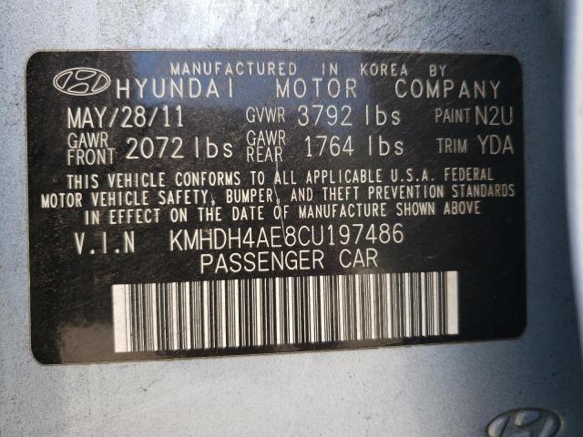 Photo 10 from auction – 2012 HYUNDAI ELANTRA GL with VIN KMHDH4AE8CU197486