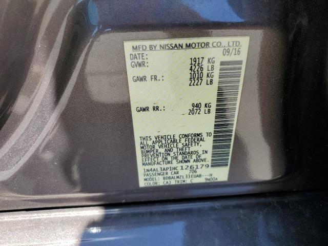 Photo 10 from auction – 2017 NISSAN ALTIMA 2.5 with VIN 1N4AL3AP1HC126179