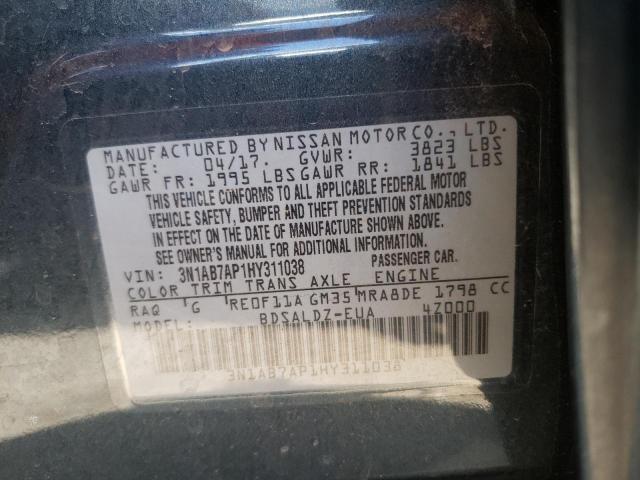 Photo 10 from auction – 2017 NISSAN SENTRA S with VIN 3N1AB7AP1HY311038