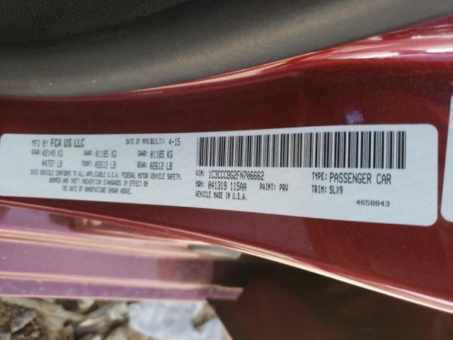 Photo 10 from auction – 2015 CHRYSLER 200 S with VIN 1C3CCCBG2FN706662