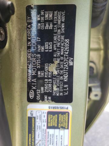 Photo 10 from auction – 2012 KIA SOUL with VIN KNDJT2A57C7426958