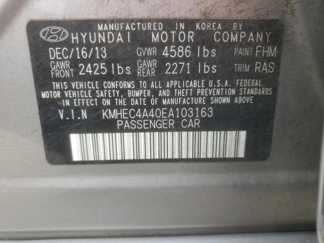Photo 10 from auction – 2014 HYUNDAI SONATA HYB with VIN KMHEC4A40EA103163