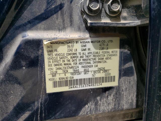 Photo 10 from auction – 2007 NISSAN ALTIMA 2.5 with VIN 1N4AL21E37N492124