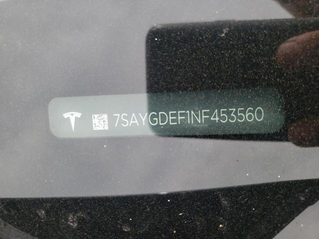 Photo 10 from auction – 2022 TESLA MODEL Y with VIN 7SAYGDEF1NF453560