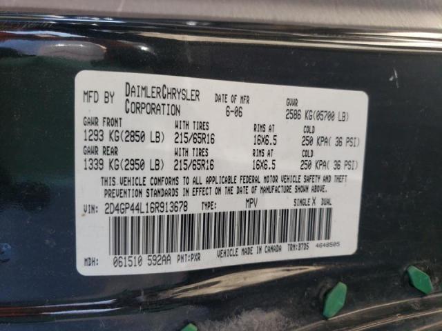 Photo 10 from auction – 2006 DODGE GRAND CARA with VIN 2D4GP44L16R913678