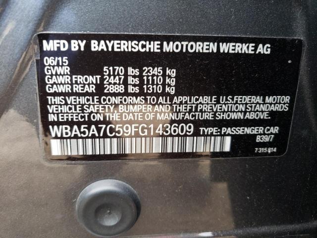 Photo 10 from auction – 2015 BMW 528 XI with VIN WBA5A7C59FG143609