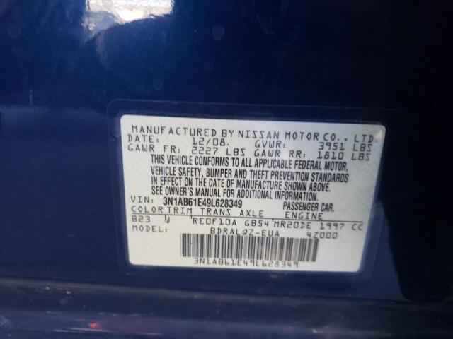 Photo 10 from auction – 2009 NISSAN SENTRA 2.0 with VIN 3N1AB61E49L628349