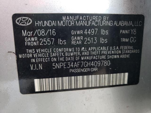 Photo 10 from auction – 2016 HYUNDAI SONATA SPO with VIN 5NPE34AF7GH409780