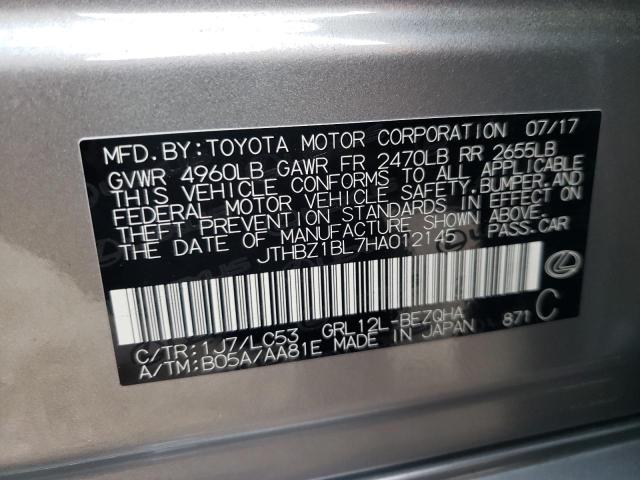 Photo 10 from auction – 2017 LEXUS GS 350 BAS with VIN JTHBZ1BL7HA012145