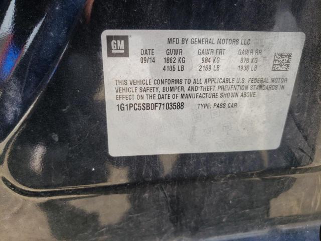 Photo 10 from auction – 2015 CHEVROLET CRUZE LT with VIN 1G1PC5SB0F7103588