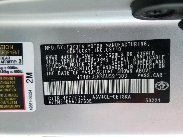 Zdjęcie 10 z aukcji – 2011 TOYOTA CAMRY BASE z VIN 4T1BF3EK8BU591303