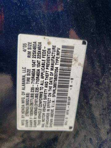 Photo 10 from auction – 2005 HONDA ODYSSEY TO with VIN 5FNRL38875B097054