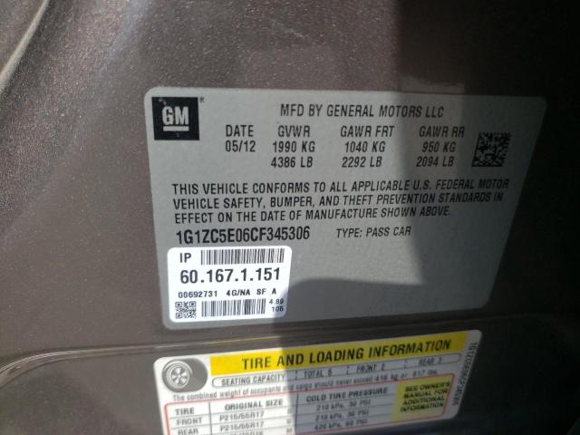 Photo 10 from auction – 2012 CHEVROLET MALIBU 1LT with VIN 1G1ZC5E06CF345306