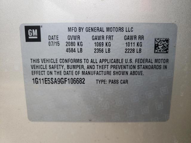 Photo 10 from auction – 2016 CHEVROLET MALIBU LIM with VIN 1G11E5SA9GF106682