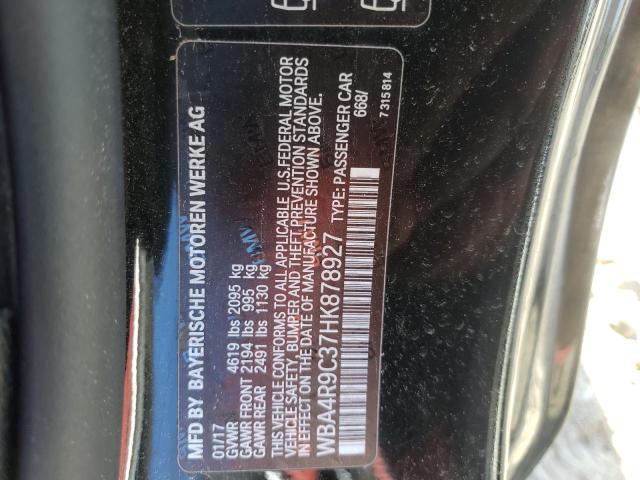Photo 10 from auction – 2017 BMW 430XI with VIN WBA4R9C37HK878927
