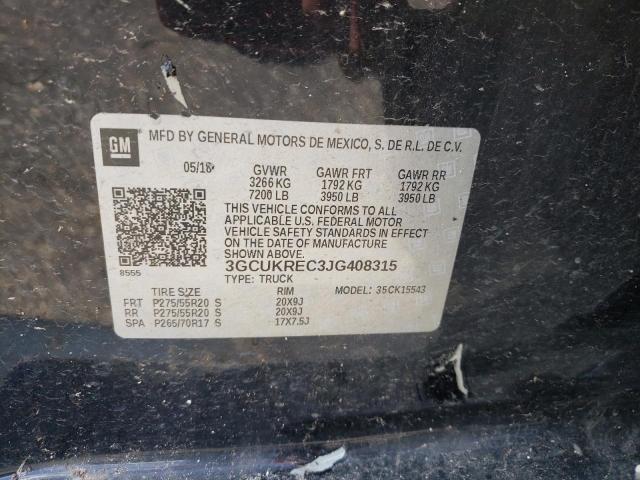 Photo 10 from auction – 2018 CHEVROLET SILVERADO with VIN 3GCUKREC3JG408315