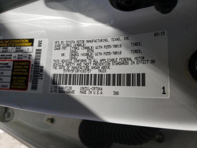 Photo 10 from auction – 2015 TOYOTA TUNDRA with VIN 5TFRY5F18FX183757