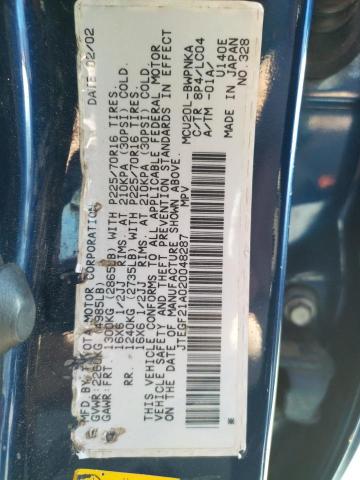 Photo 10 from auction – 2002 TOYOTA HIGHLANDER with VIN JTEGF21A020048287