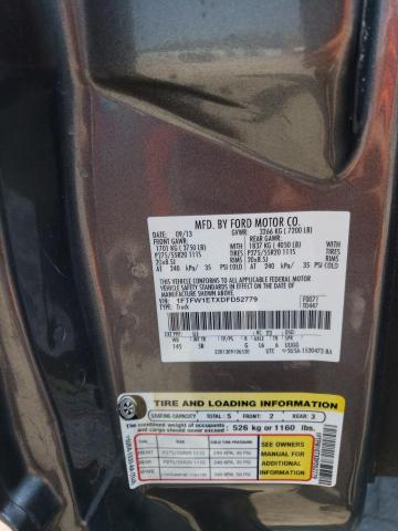 Photo 10 from auction – 2013 FORD F150 SUPER with VIN 1FTFW1ETXDFD52779