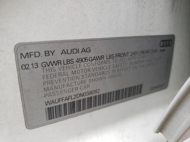 Photo 10 from auction – 2013 AUDI A4 PREMIUM with VIN WAUFFAFL2DN038092